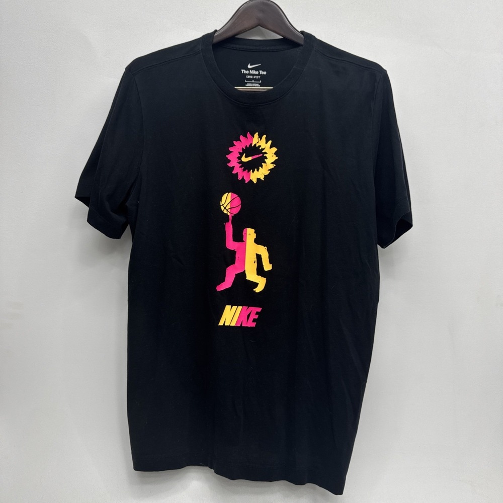 The Nike Tee Dri-fit Black T Shirt Basketball Men's Size L